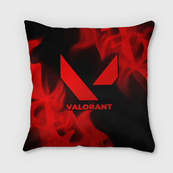 Подушка квадратная Valorant - red gradient, цвет: 3D-принт