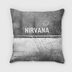 Подушка квадратная Nirvana - grey gradient посередине, цвет: 3D-принт