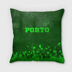 Подушка квадратная Porto - green gradient посередине, цвет: 3D-принт