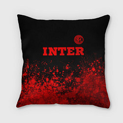 Подушка квадратная Inter - red gradient посередине, цвет: 3D-принт