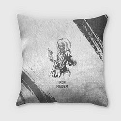 Подушка квадратная Iron Maiden - white gradient, цвет: 3D-принт