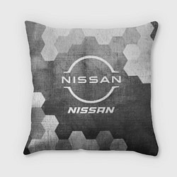 Подушка квадратная Nissan - grey gradient