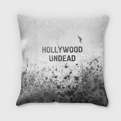 Подушка квадратная Hollywood Undead - white gradient посередине, цвет: 3D-принт