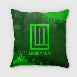 Подушка квадратная Lindemann - green gradient, цвет: 3D-принт