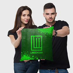 Подушка квадратная Lindemann - green gradient, цвет: 3D-принт — фото 2