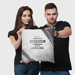 Подушка квадратная Haval - white gradient, цвет: 3D-принт — фото 2