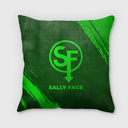 Подушка квадратная Sally Face - green gradient, цвет: 3D-принт