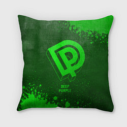 Подушка квадратная Deep Purple - green gradient, цвет: 3D-принт
