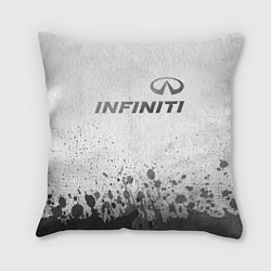 Подушка квадратная Infiniti - white gradient посередине, цвет: 3D-принт