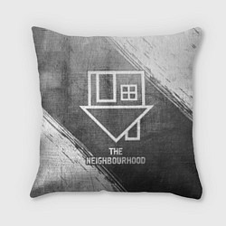 Подушка квадратная The Neighbourhood - grey gradient, цвет: 3D-принт