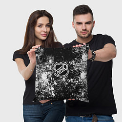 Подушка квадратная НХЛ хоккей, цвет: 3D-принт — фото 2