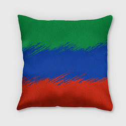 Подушка квадратная Дагестанские цвета, цвет: 3D-принт