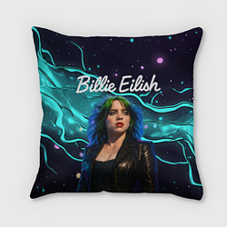 Подушка квадратная Певица Билли Айлиш, цвет: 3D-принт