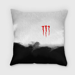 Подушка квадратная Monster energy splash smoke, цвет: 3D-принт