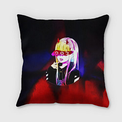 Подушка квадратная Anime XX Zero Two 002, цвет: 3D-принт