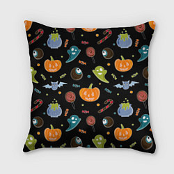 Подушка квадратная Halloween black, цвет: 3D-принт