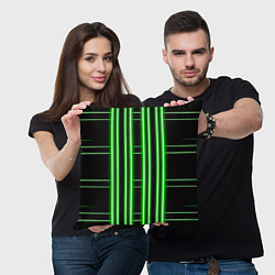 Подушка квадратная Neon green, цвет: 3D-принт — фото 2