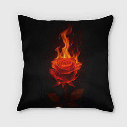 Подушка квадратная Flaming rose, цвет: 3D-принт