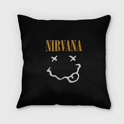 Подушка квадратная Nirvana rock music, цвет: 3D-принт