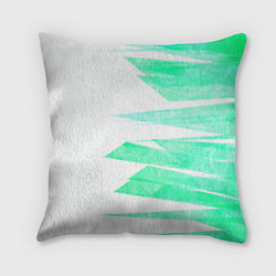 Подушка квадратная Color white light blue strip