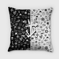 Подушка квадратная Doom ачивки паттерн, цвет: 3D-принт