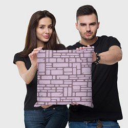 Подушка квадратная Кирпичная кладка, цвет: 3D-принт — фото 2