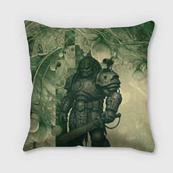 Подушка квадратная Мощный бронированный хищник, цвет: 3D-принт