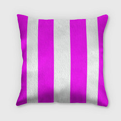 Подушка квадратная Color white and pink, цвет: 3D-принт