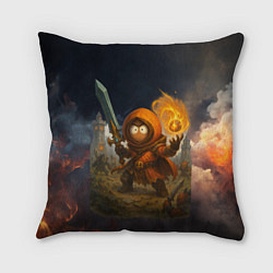 Подушка квадратная Кенни маг с мечем защищает дворец, цвет: 3D-принт