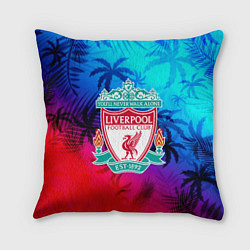 Подушка квадратная Liverpool неоновые тропики, цвет: 3D-принт