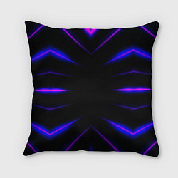Подушка квадратная Color black neon neon, цвет: 3D-принт