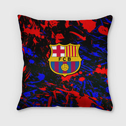 Подушка квадратная Барселона абстрактные краски, цвет: 3D-принт
