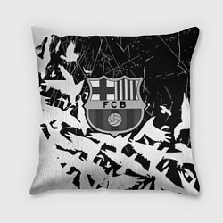 Подушка квадратная Barcelona черно белые птицы, цвет: 3D-принт