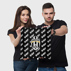 Подушка квадратная Juventus off pattern, цвет: 3D-принт — фото 2