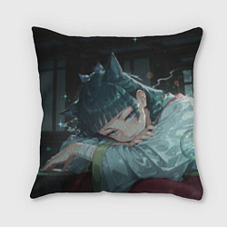 Подушка квадратная Маомао с кошачьими ушками, цвет: 3D-принт