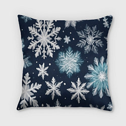 Подушка квадратная Снежное небо, цвет: 3D-принт