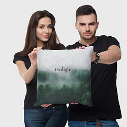 Подушка квадратная Twilight forest, цвет: 3D-принт — фото 2