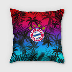Подушка квадратная Бавария Мюнхен неон тропики, цвет: 3D-принт
