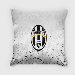 Подушка квадратная Juventus краски текстура всплеск, цвет: 3D-принт