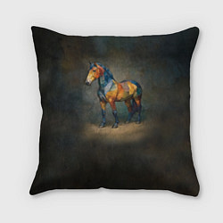 Подушка квадратная Конь Ренессанс, цвет: 3D-принт