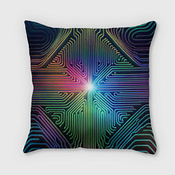 Подушка квадратная Линейная графика, цвет: 3D-принт