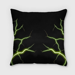 Подушка квадратная Color green black, цвет: 3D-принт