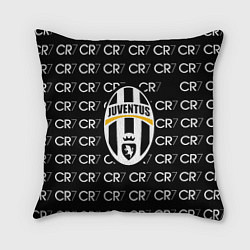Подушка квадратная Juventus sport pattern, цвет: 3D-принт