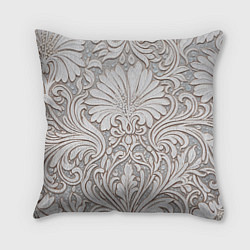 Подушка квадратная Вензельные цветы, цвет: 3D-принт