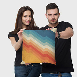 Подушка квадратная Полосы, цвет: 3D-принт — фото 2