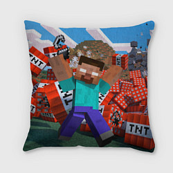 Подушка квадратная Minecraft Man, цвет: 3D-принт