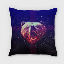 Подушка квадратная Roar Bear, цвет: 3D-принт