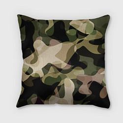 Подушка квадратная Камуфляж, цвет: 3D-принт
