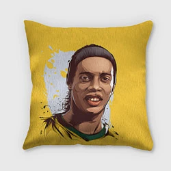 Подушка квадратная Ronaldinho Art, цвет: 3D-принт