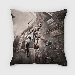 Подушка квадратная Баскетбол город, цвет: 3D-принт